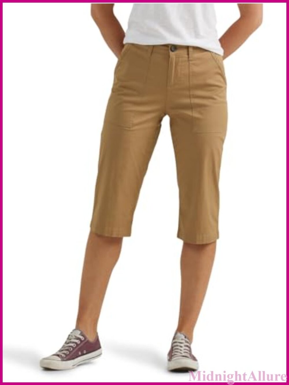 Lee Ultra Lux Comfort Flex-to-Go Utility Skimmer Capri Pants Relaxed Fit Stretch